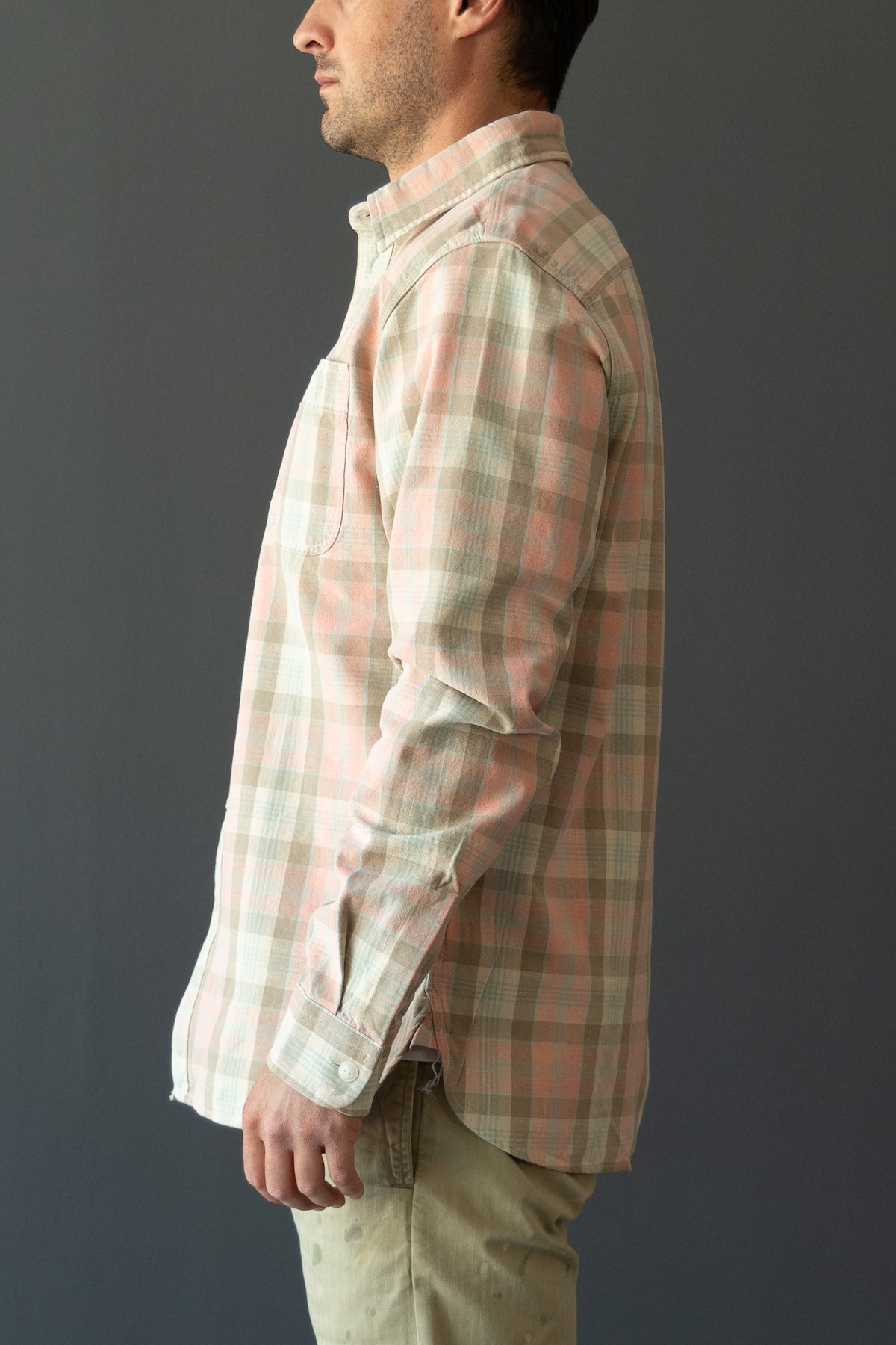 RRL - Plaid Woven Workshirt - Pink/Multi - Canoe Club