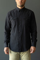 RRL - Slim Fit Twill Western Shirt - Polo Black - Canoe Club