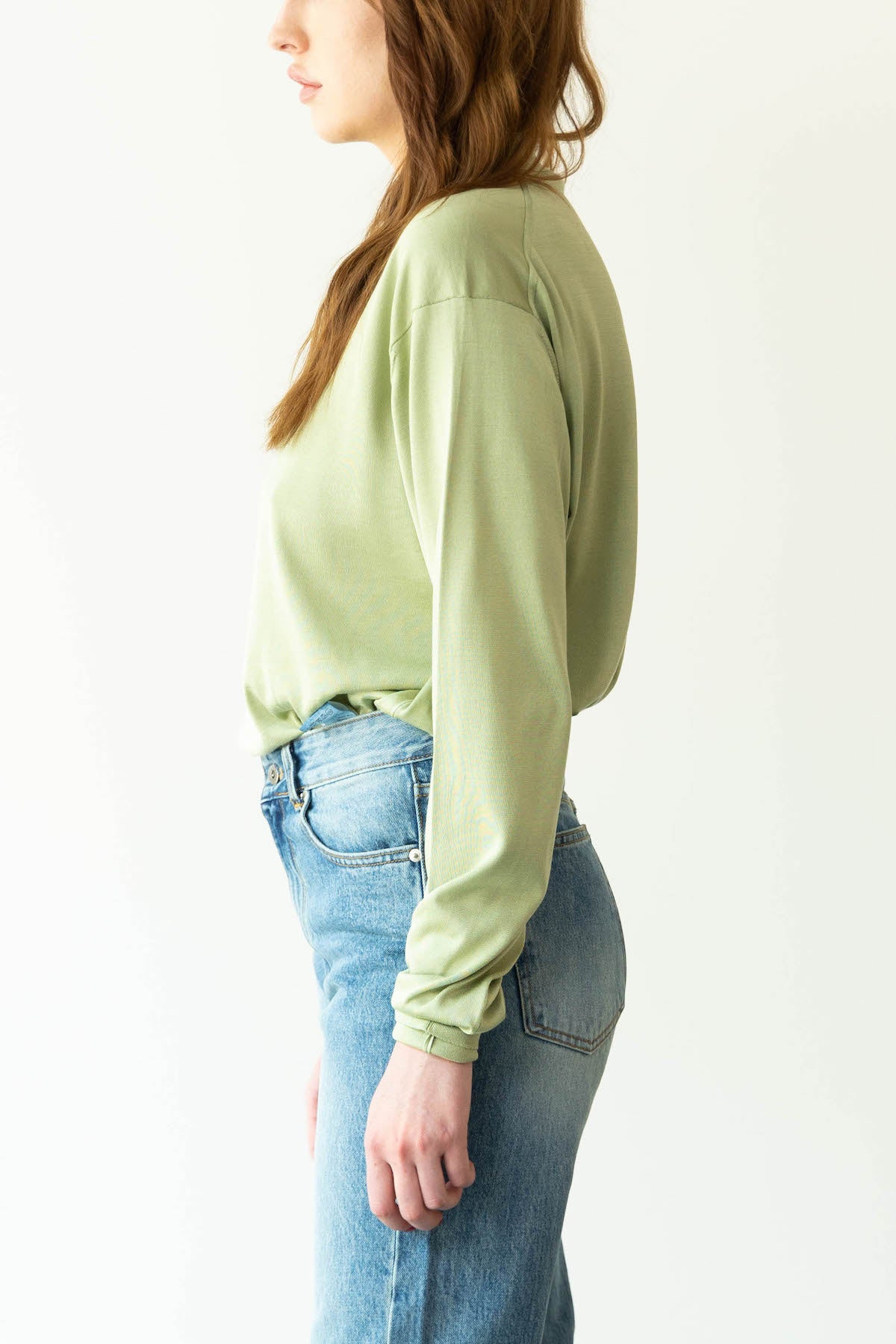 トップス AURALEE HIGH GAUGE KNIT POLO SHIRT High Gauge Knit Polo in Light Pistachio