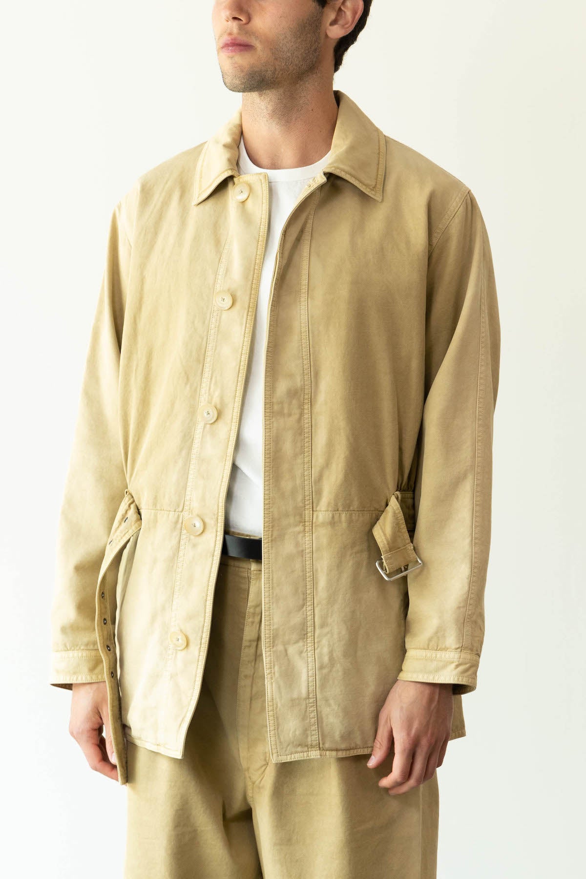 Auralee - Finx Natural Gabardine Product Dyed Blouson - Beige - Canoe Club