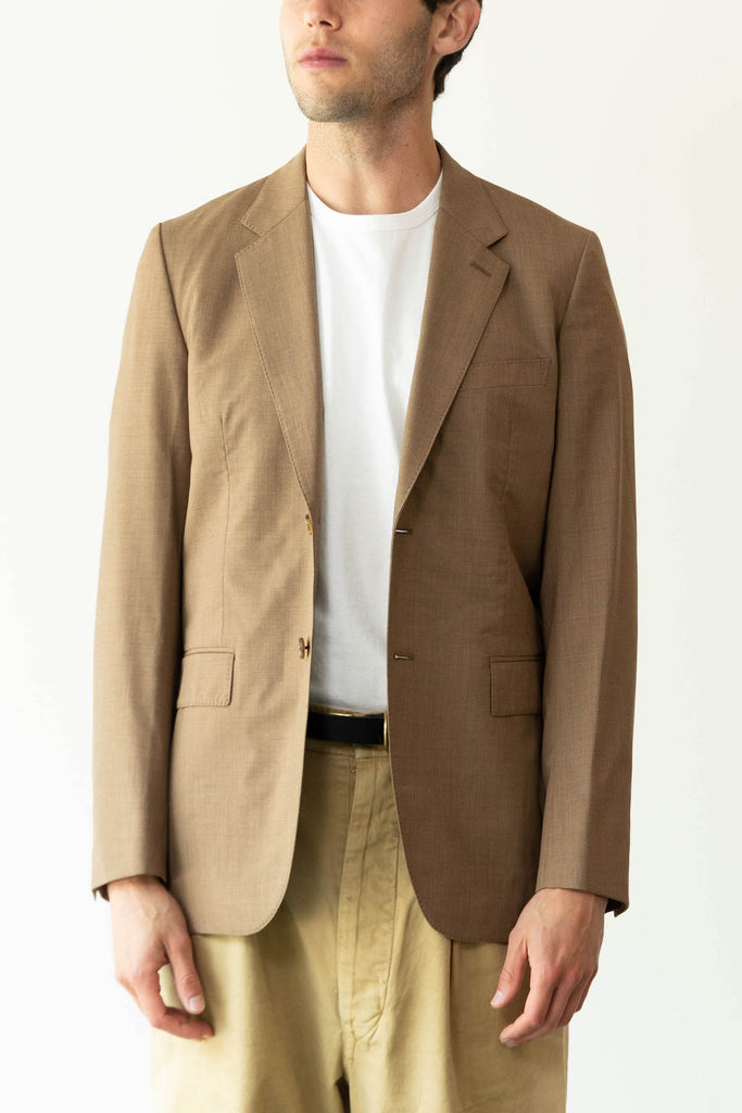 Auralee - Super Fine Tropical Wool Jacket - Brown - Canoe Club