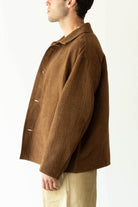 Auralee - Cotton Mole Melton Hand Sewn Blouson - Brown - Canoe Club