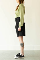 Auralee - Light Wool Max Gabardine Shorts - Black - Canoe Club