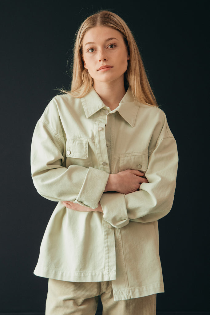 Lemaire - Trucker Overshirt - Light Sage - Canoe Club