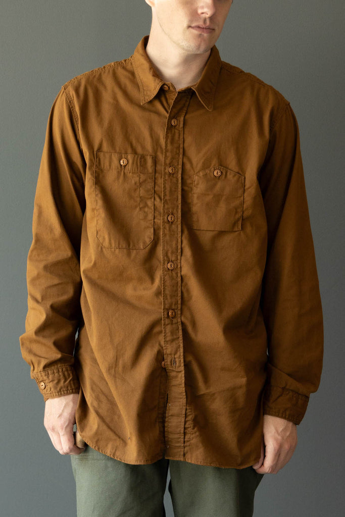 Engineered Garments - Work Shirt - Brown Cotton Micro Sanded Twill - Canoe Club