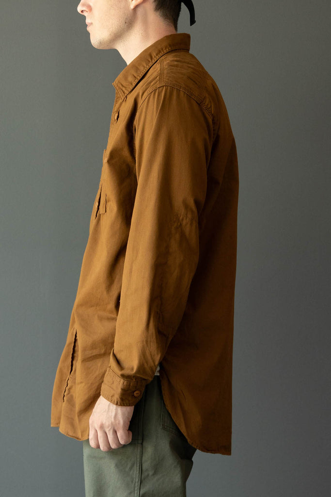 Engineered Garments - Work Shirt - Brown Cotton Micro Sanded Twill - Canoe Club