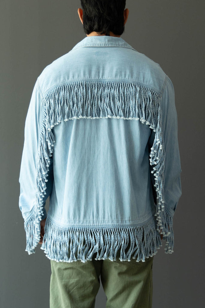 Kapital - 5.5oz Denim Fringe Board Shirt - Canoe Club