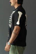 Kapital - Silk Rayon BONE Aloha Shirt - Black - Canoe Club