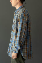 Engineered Garments - Work Shirt - Blue Cotton Heavy Twill Plaid - Canoe Club