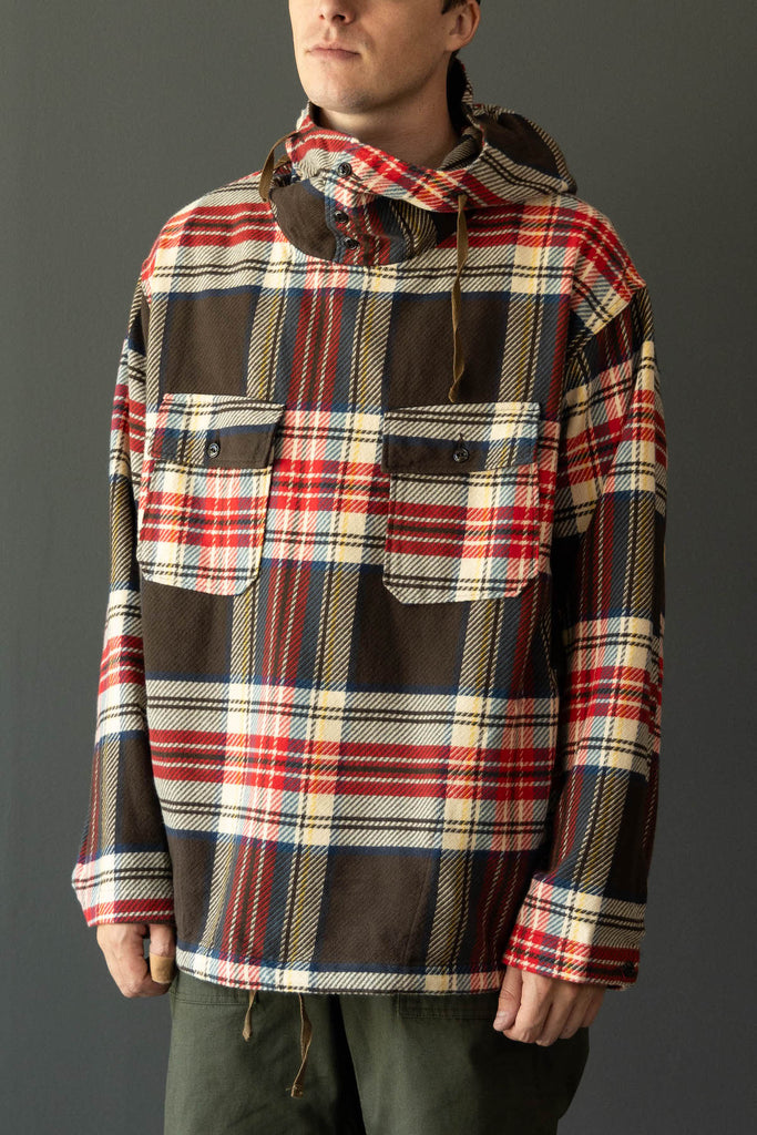 Engineered Garments - Cagoule Shirt - Brown Cotton Heavy Twill Plaid - Canoe Club