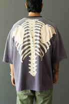 Kapital - Jersey 2TONES BIG Pocket TEE (BONE) - Black/Purple - Canoe Club
