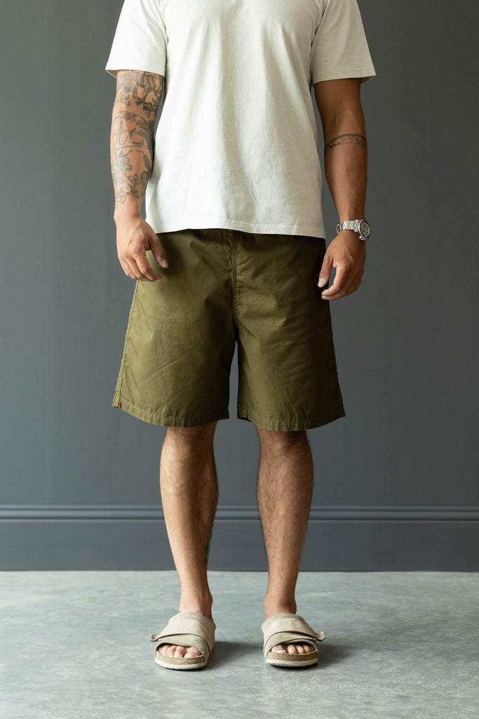 Kapital - Combed Burberry EASY Short (RAINBOWY) - Khaki/Yellow - Canoe Club