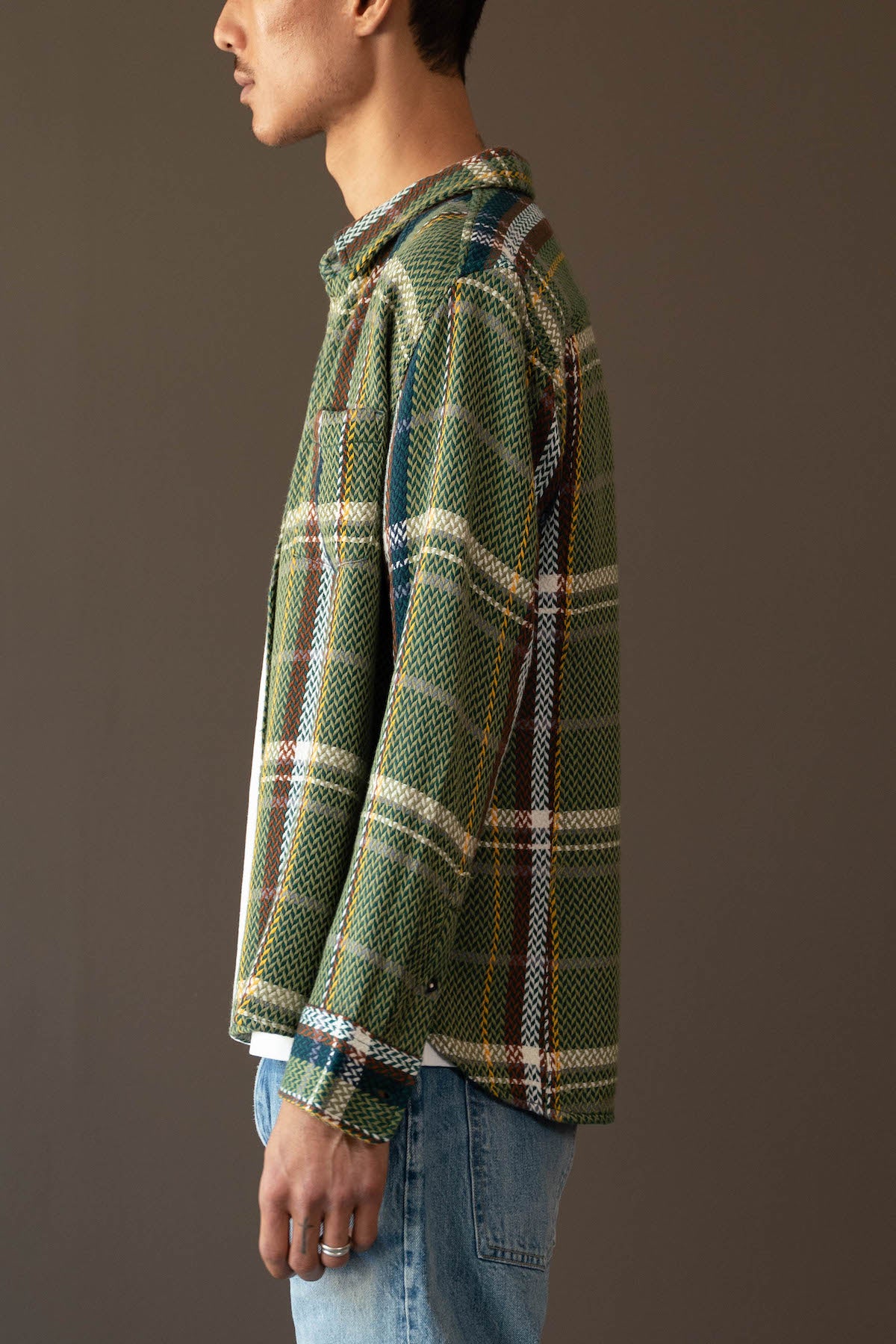 Corridor - Acid Plaid Cabin Longsleeve - Army - Canoe Club