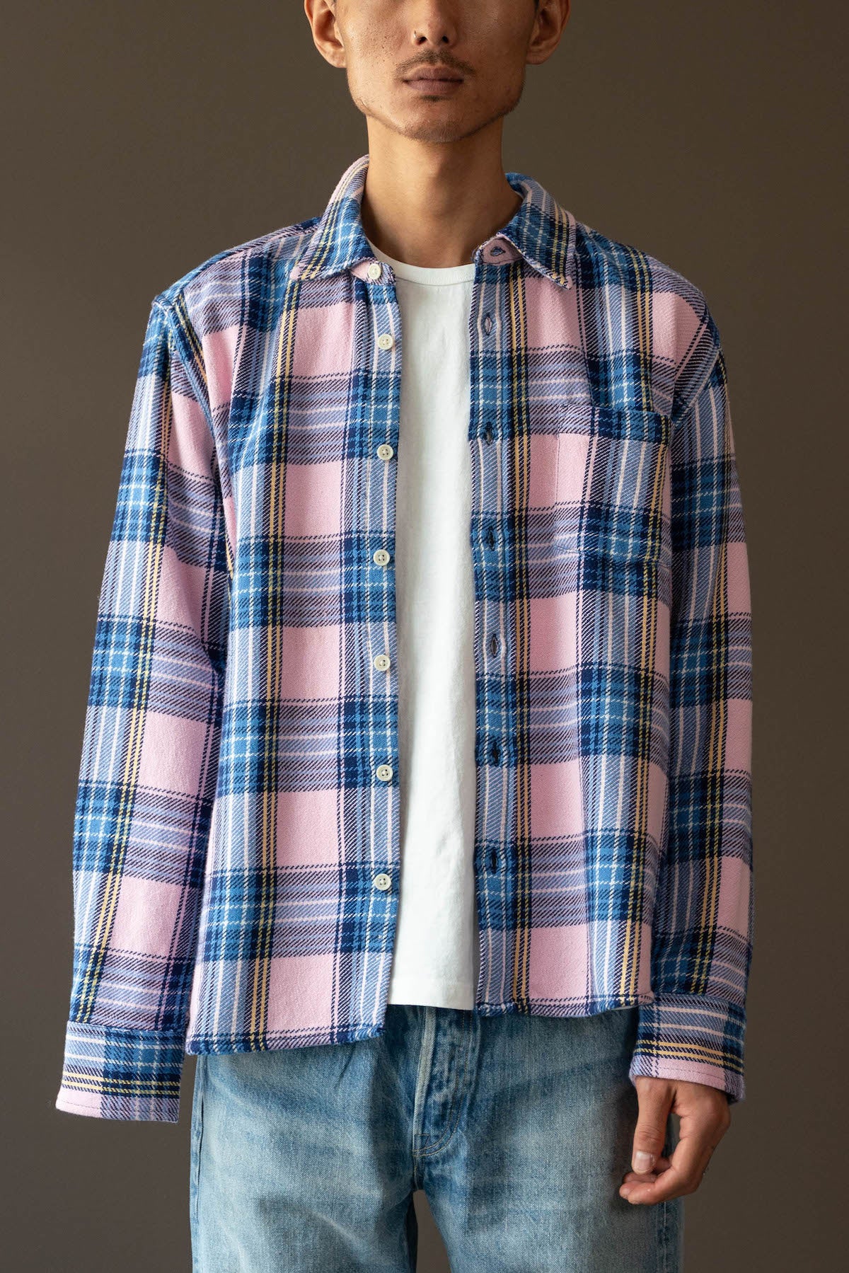 Corridor - Blanket Plaid Longsleeve - Pink - Canoe Club