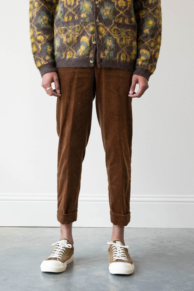 Beams Plus - IVY Trouser Ankle-Cut Corduroy - Golden Brown - Canoe Club