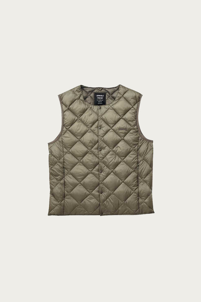 Gramicci - Inner Down Vest - Stone Grey - Canoe Club