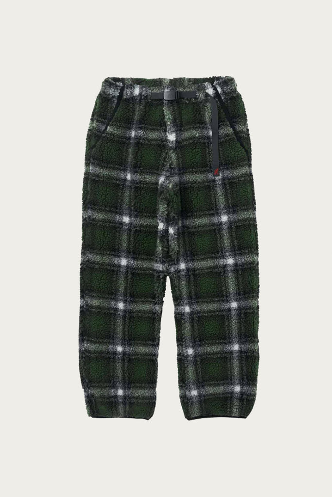 Gramicci - Shadow Plaid Sherpa Pant - Olive Shadow Plaid - Canoe Club