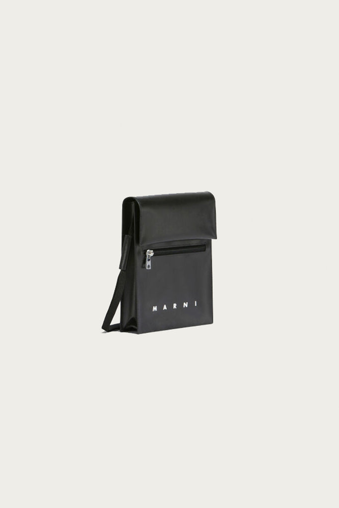 Marni - Pouch on Strap - Black/White Logo - Canoe Club