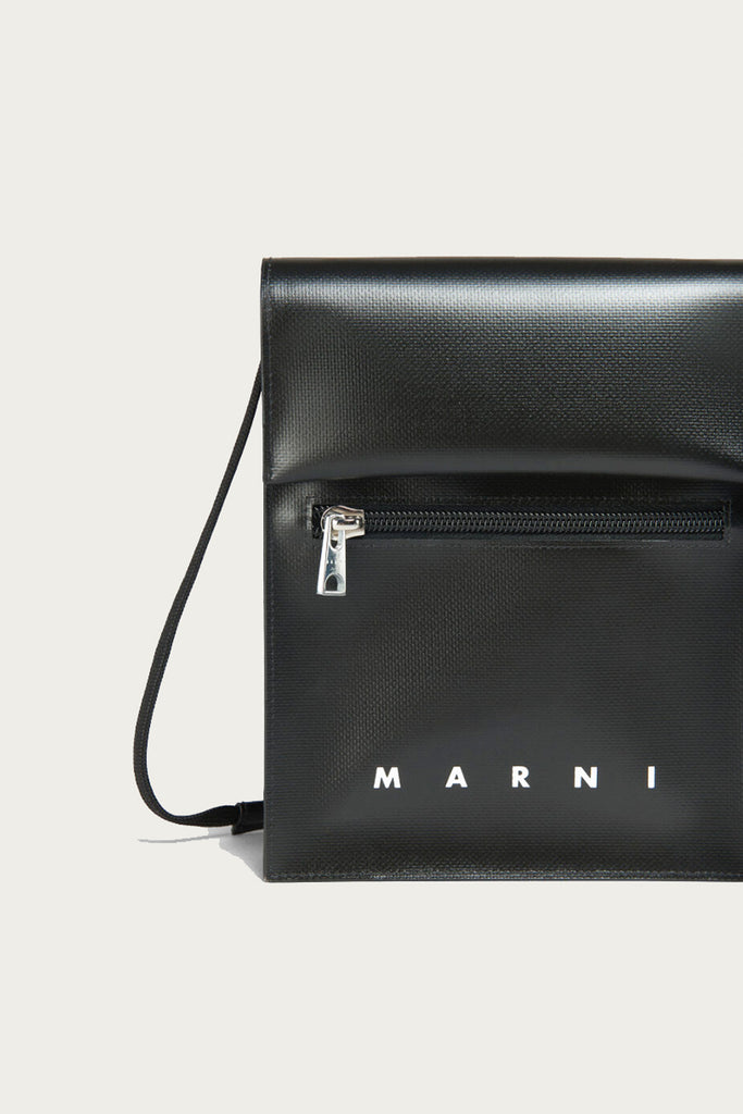 Marni - Pouch on Strap - Black/White Logo - Canoe Club