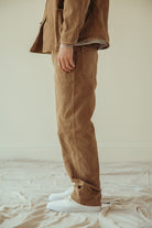 Canoe Club x orSlow - orSlow x Canoe Club Regular Fit Fatigue Pants - Walnut Brown Herringbone Twill - Canoe Club