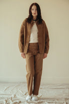 Canoe Club x orSlow - orSlow x Canoe Club Regular Fit Fatigue Pants - Walnut Brown Herringbone Twill - Canoe Club