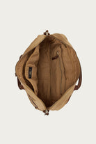RRL - Leather-Trim Canvas Briefcase - Khaki/Brown - Canoe Club