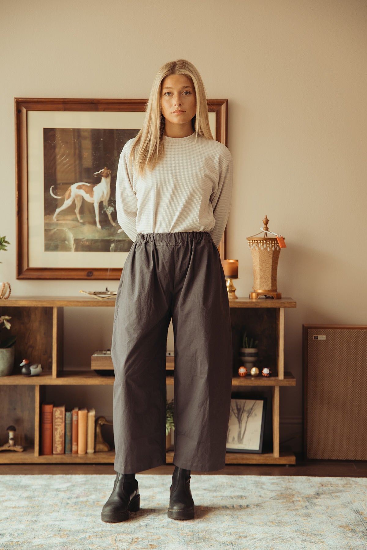 William Frederick - Studio Pant - Smoky Lavender Washed Cotton Typewriter Cloth - Canoe Club