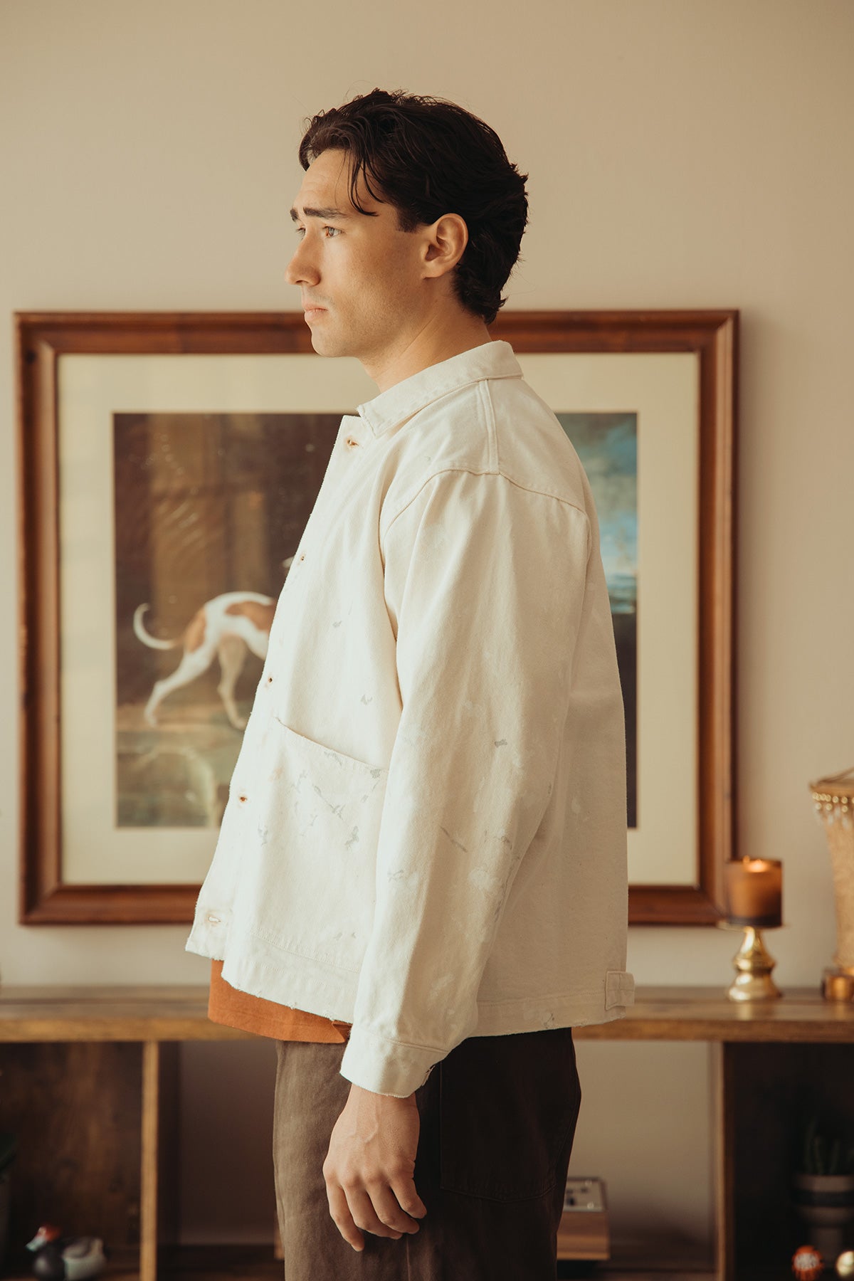 Taiga Takahashi - Lot. 303 Coverall Jacket - Ivory Paint - Canoe Club
