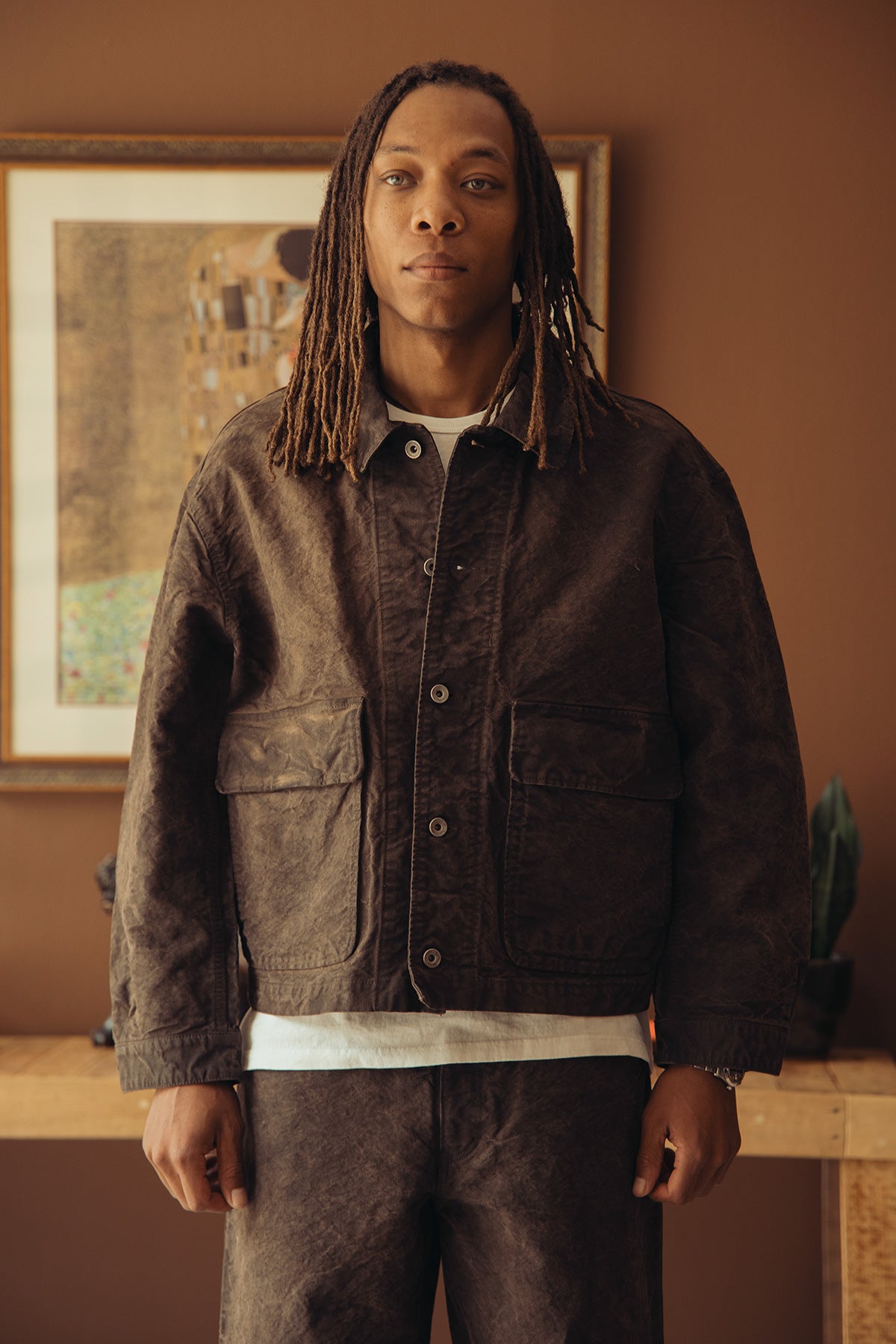 James Coward - Replica Jacket - Persimmon Garment Dyed Cotton Washi Duck Cloth - Canoe Club