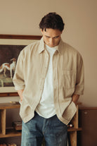 Lemaire - SS Denim Shirt - Natural Beige - Canoe Club