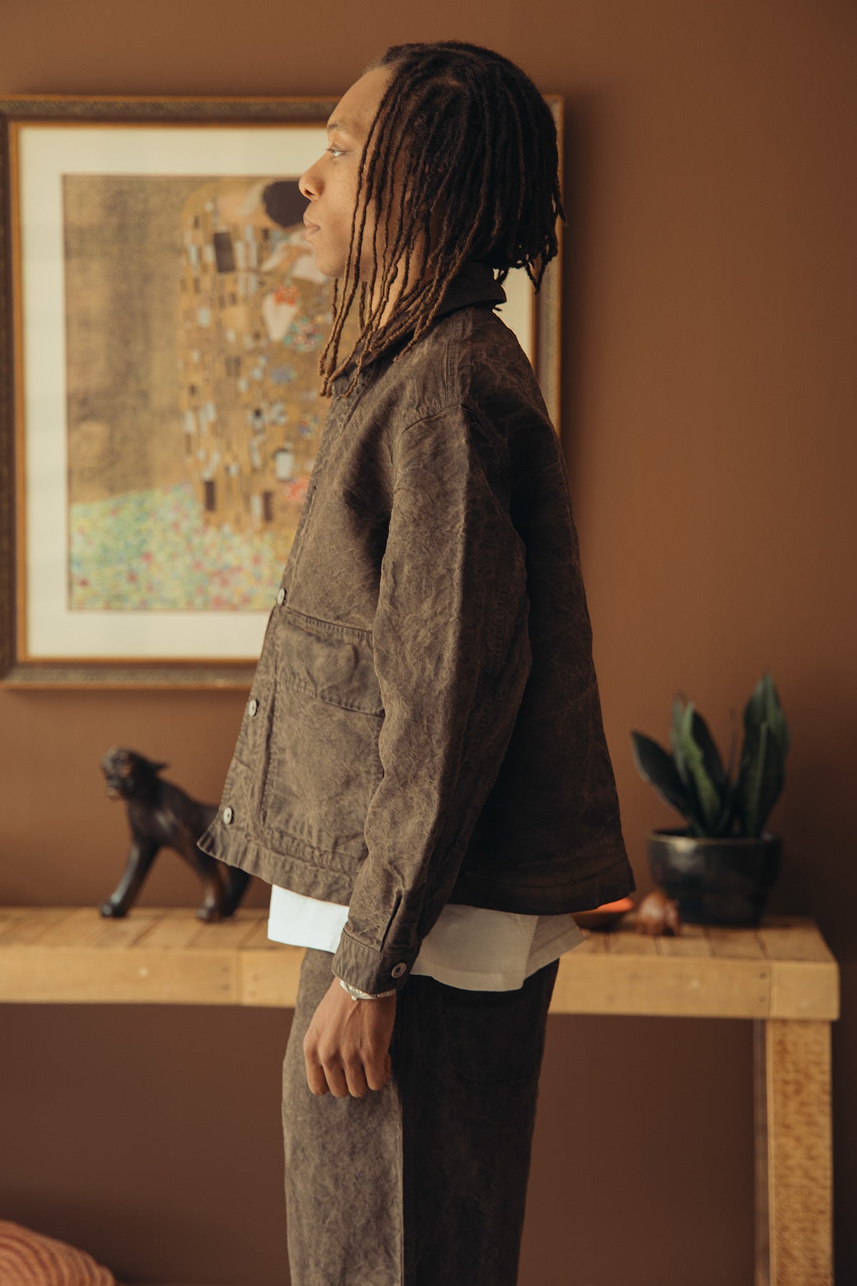 James Coward - Replica Jacket - Persimmon Garment Dyed Cotton Washi Duck Cloth - Canoe Club