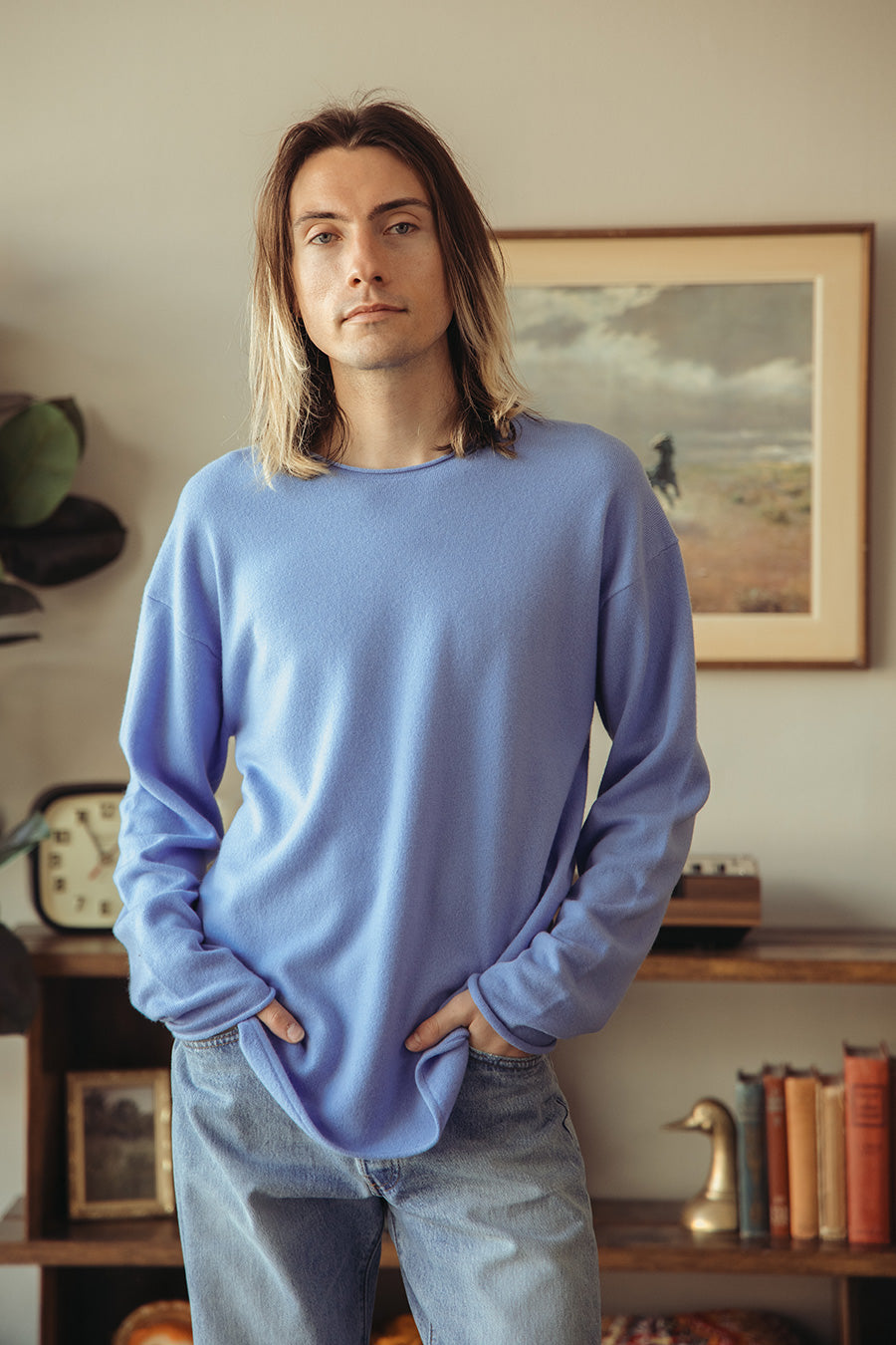 Guest In Residence - Oversized Crew - French Blue - Canoe Club
