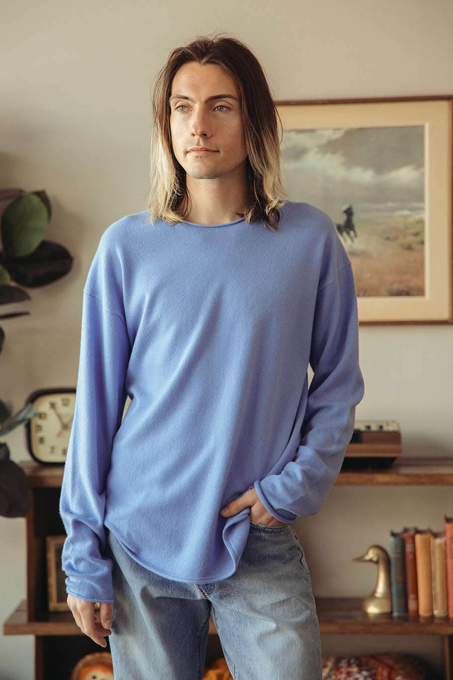 Guest In Residence - Oversized Crew - French Blue - Canoe Club