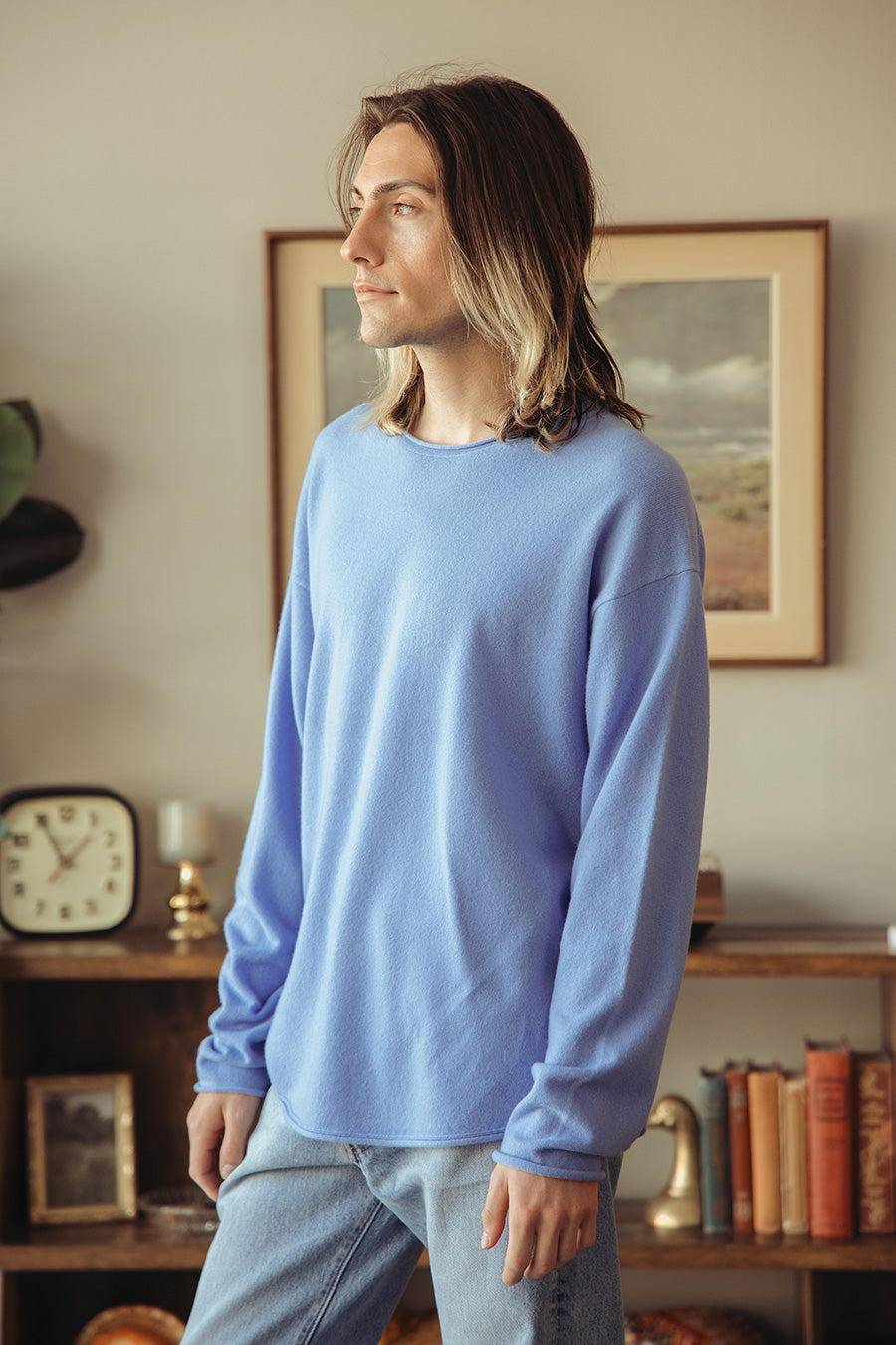 Guest In Residence - Oversized Crew - French Blue - Canoe Club