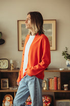 Guest In Residence - Everywhere Cardigan - Cherry - Canoe Club