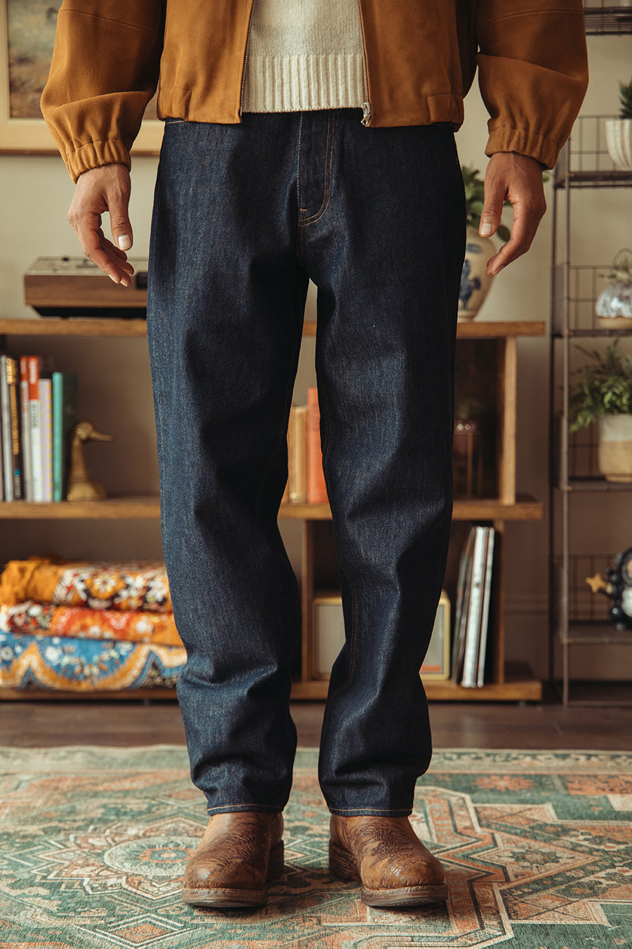 Auralee - Hard Twist Denim Wide Pants - Indigo - Canoe Club