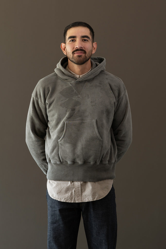 Taiga Takahashi - Lot.606 Hooded Sweatshirt - Logwood Dyed Gray - Canoe Club