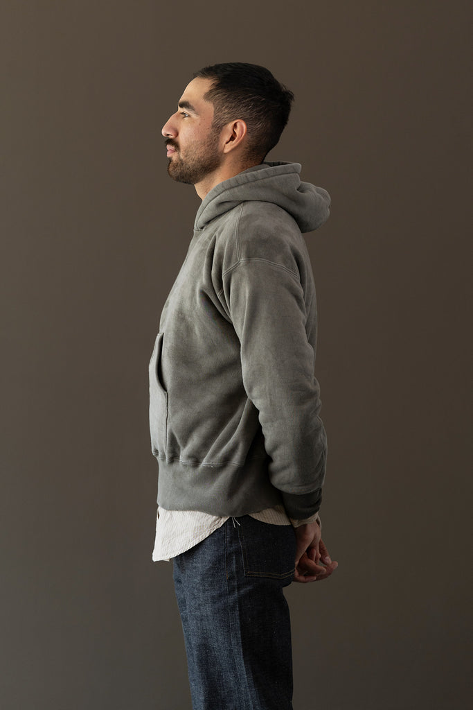 Taiga Takahashi - Lot.606 Hooded Sweatshirt - Logwood Dyed Gray - Canoe Club