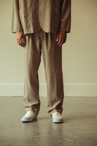 Herill - Rigid Woolcheck Pants - Beige - Canoe Club
