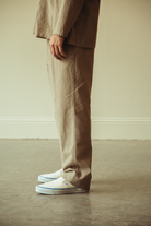 Herill - Rigid Woolcheck Pants - Beige - Canoe Club