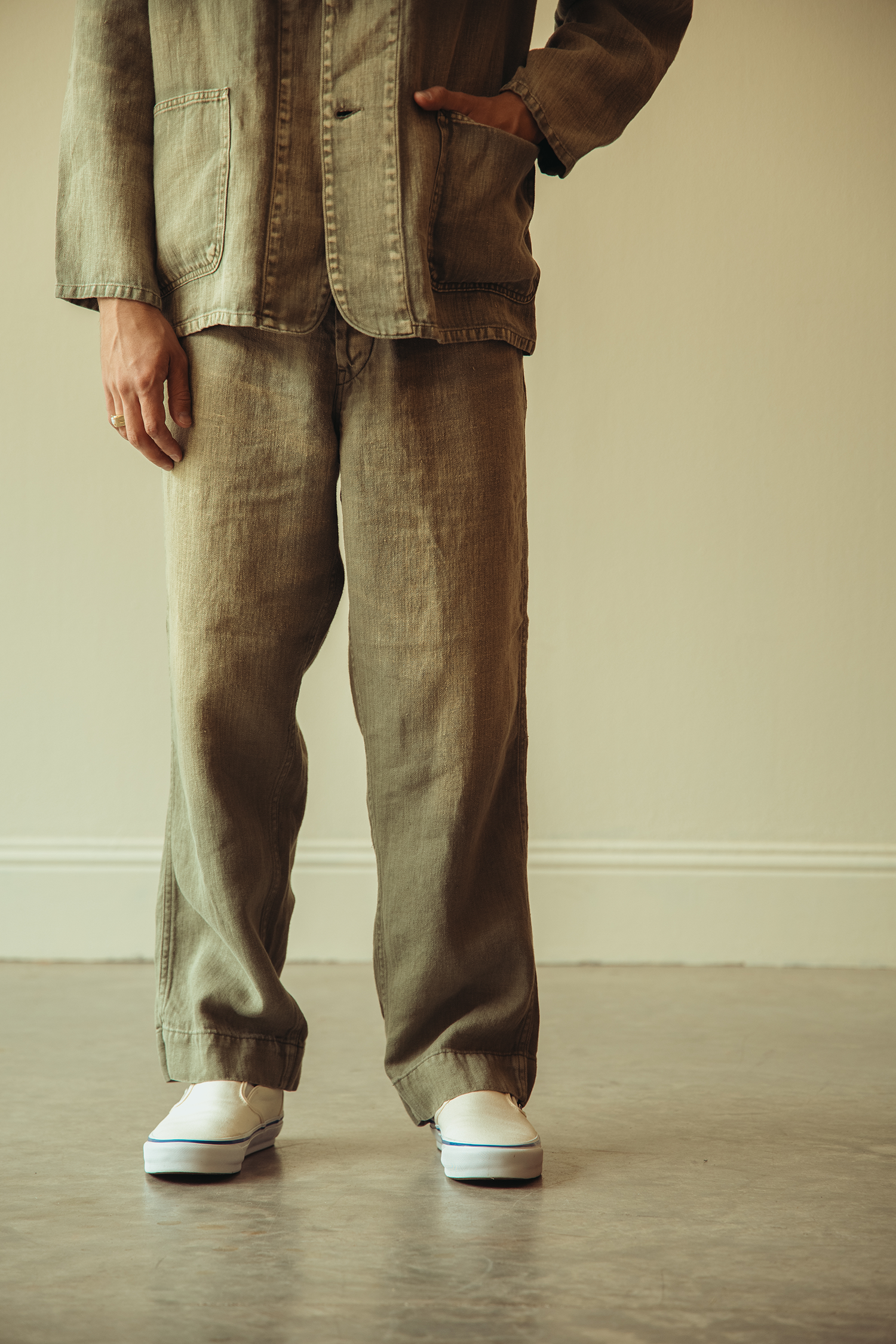 Herill - USMC HBT Linen Pants - Olive Drab - Canoe Club