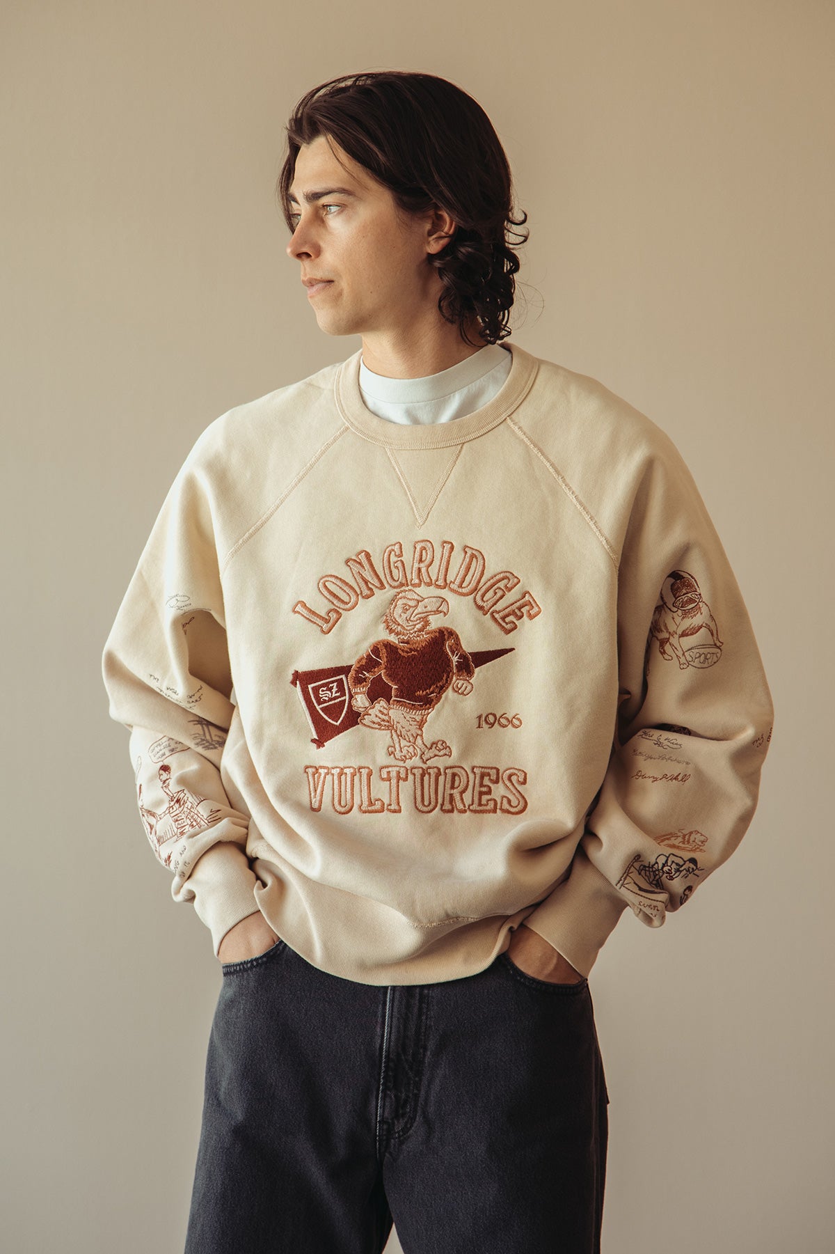 Samuel Zelig - Yearbook Crewneck - Tan - Canoe Club
