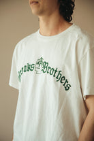 Brain Dead - Brain Dead x Brooks Brothers California Logo Tubular Tee - White - Canoe Club