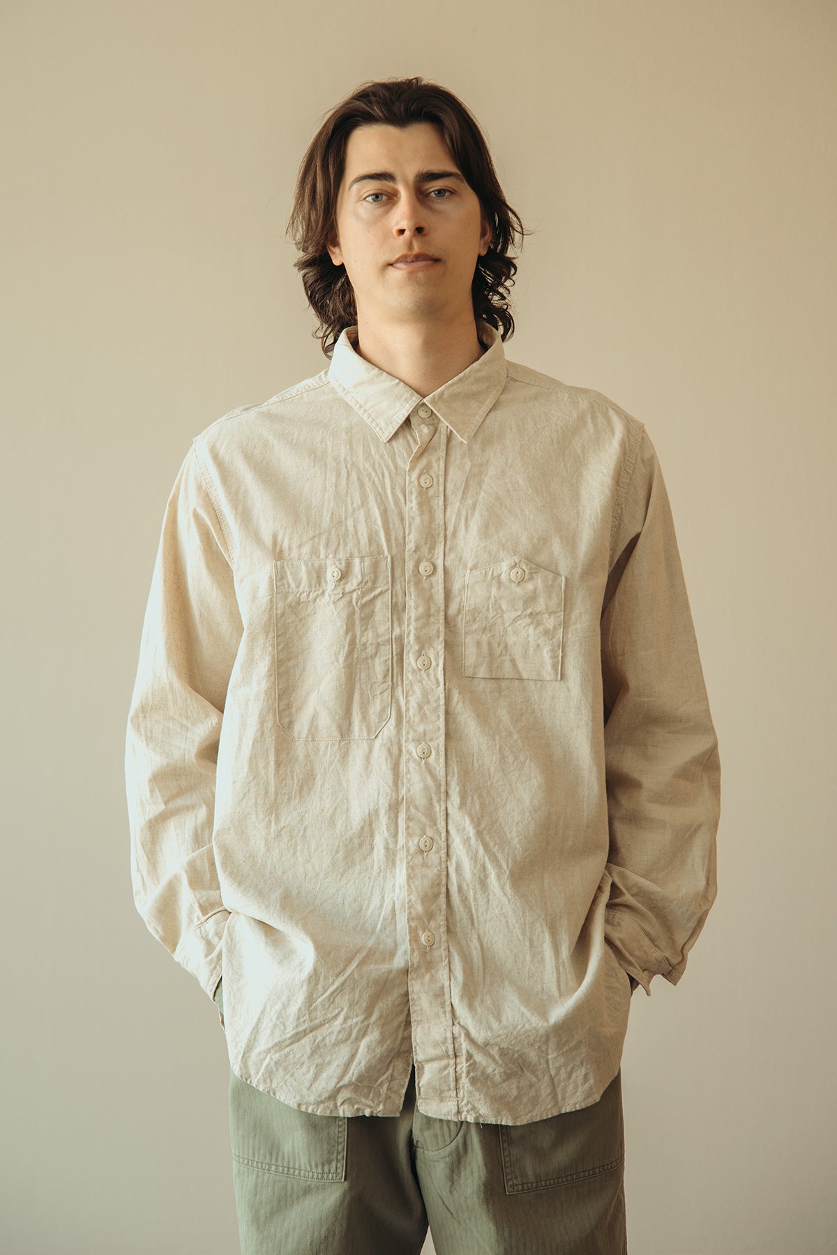 Engineered Garments - Work Shirt - Natural CL Sheeting - Canoe Club