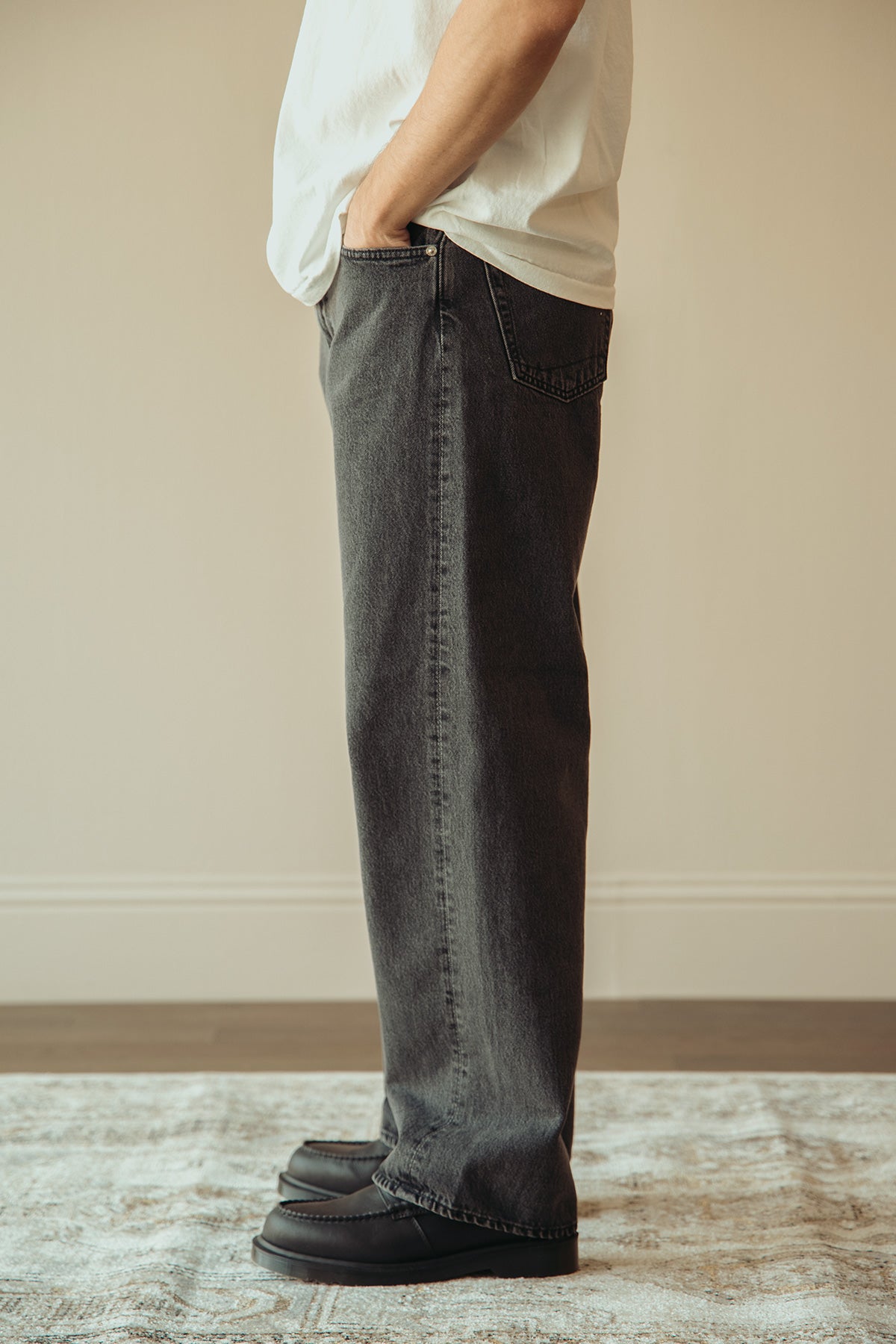 orSlow - Super Dad's Denim Pants - Black Denim Stone - Canoe Club