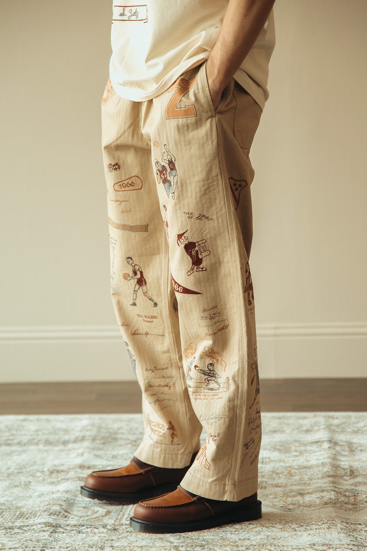 Samuel Zelig - Yearbook Pant - Khaki/Grey - Canoe Club