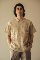 Samuel Zelig - Yearbook Camp Shirt - Khaki/Grey - Canoe Club