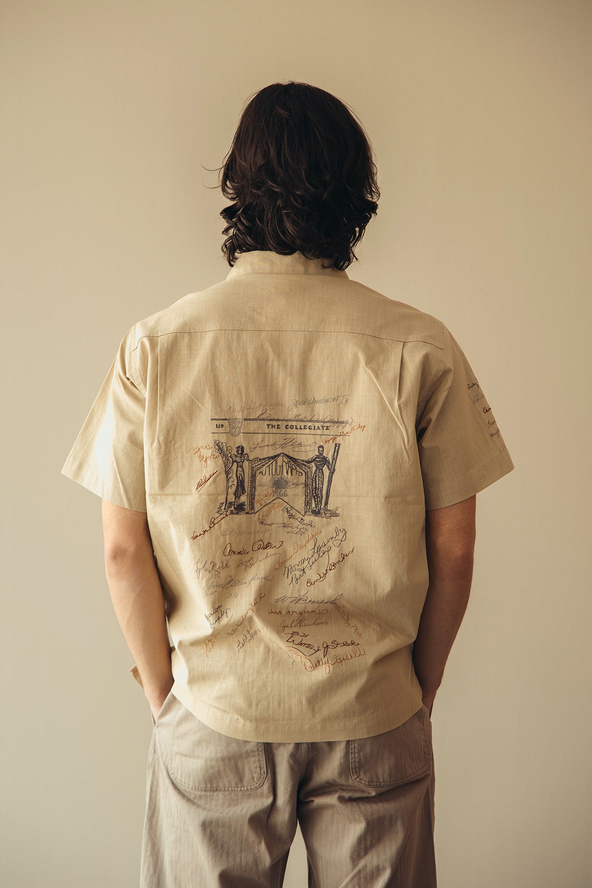 Samuel Zelig - Yearbook Camp Shirt - Khaki/Grey - Canoe Club