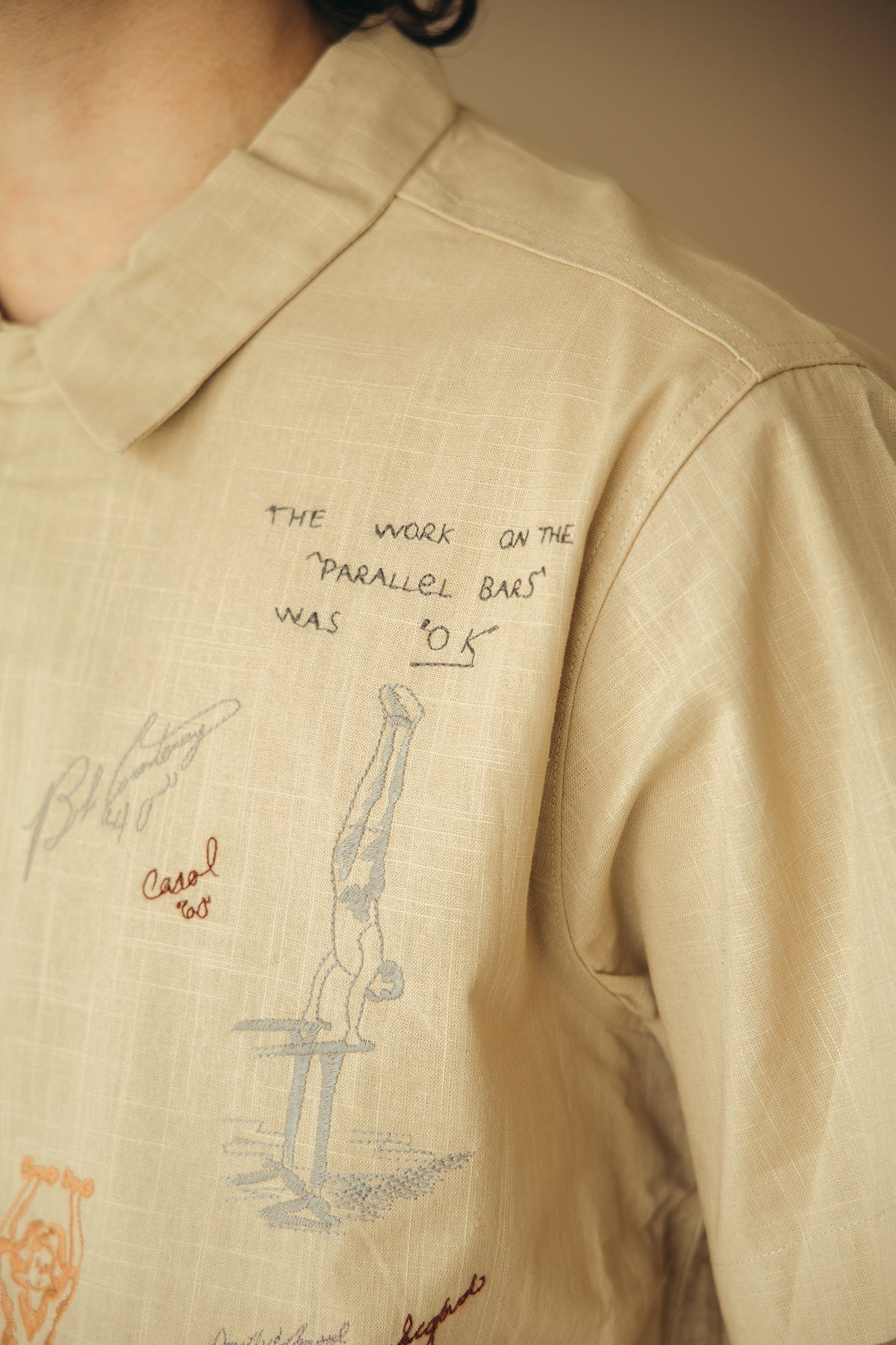 Samuel Zelig - Yearbook Camp Shirt - Khaki/Grey - Canoe Club