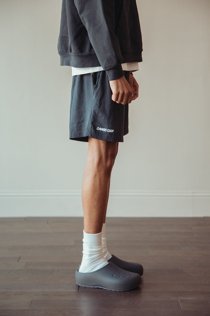 Canoe Club Collaborations - Logo Sweat Shorts - Graphite - Canoe Club